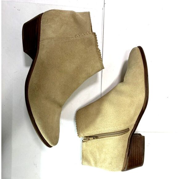Jack Rogers Tan Suede Ankle Boots Booties Size 10 M Bailee Camel - Picture 9 of 12